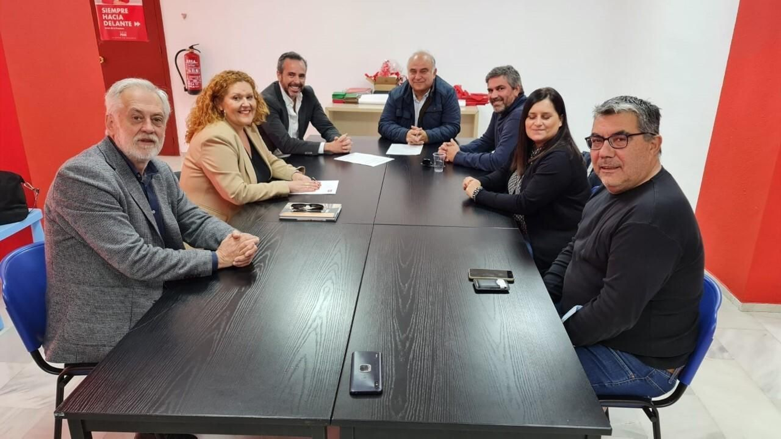 Reunión del PSOE con la Plataforma de apoyo a Asta Regia.