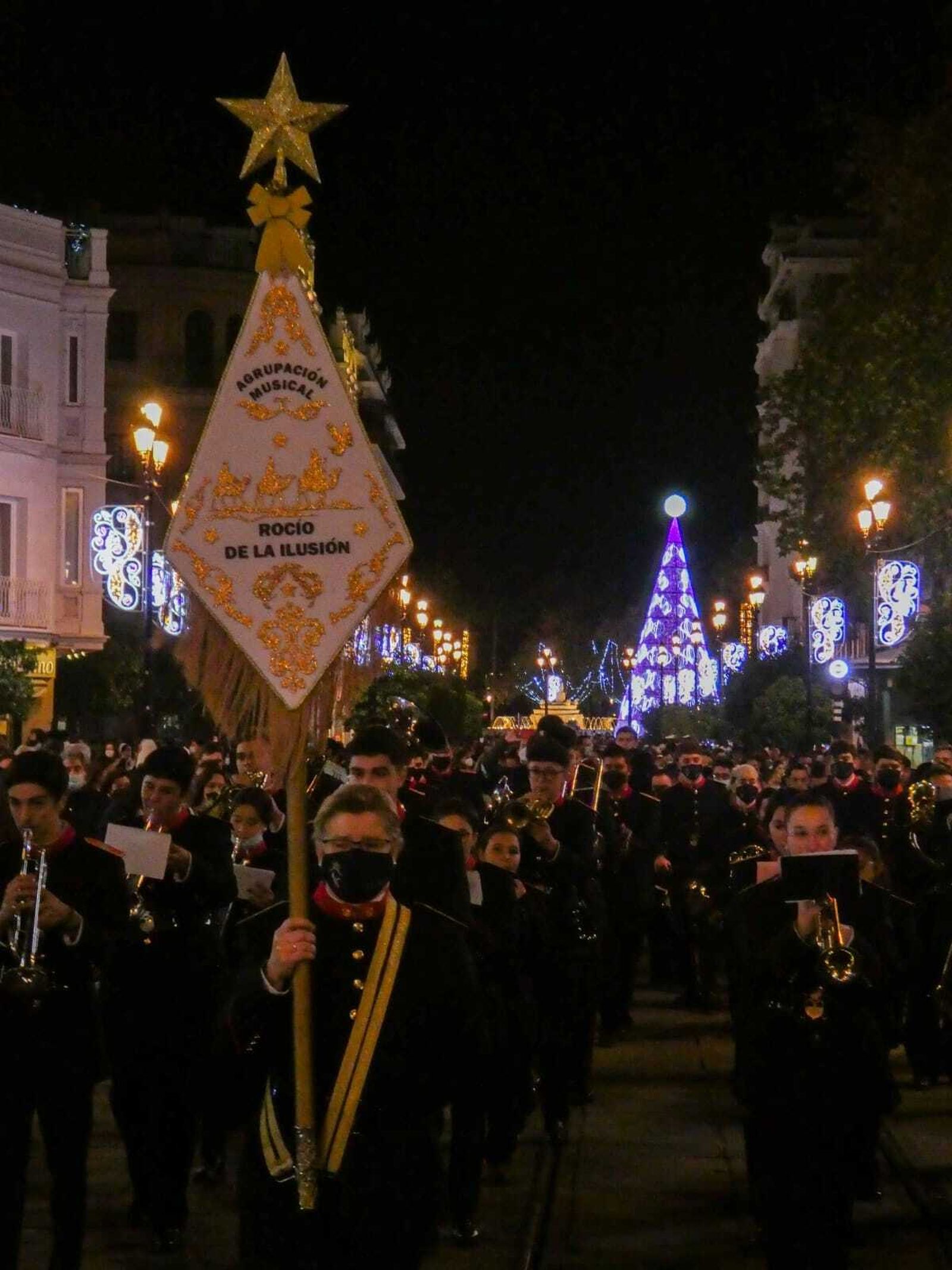 Agrupación Musical María Santísima del Rocío el pasado 2021 en las calles del centro