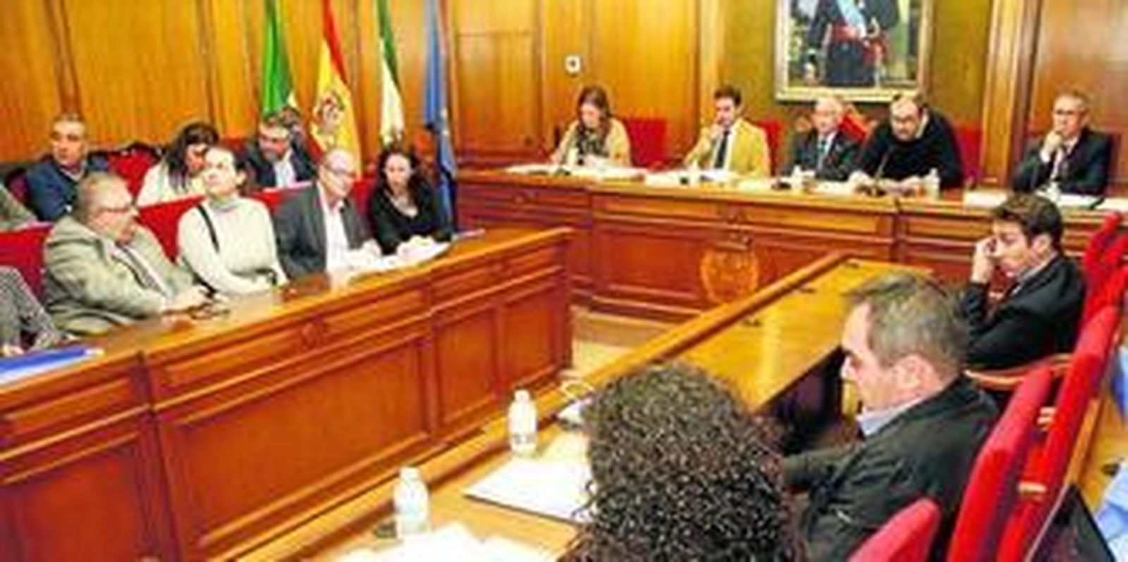 El plenario del IEA, presidido por Gabriel Amat, tuvo lugar en el salón de plenos de la Diputación.