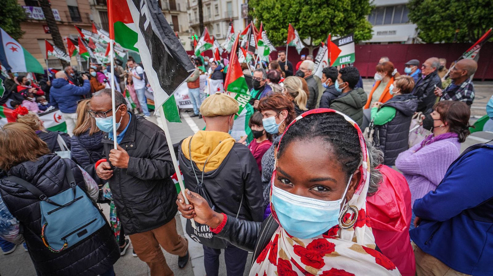 Manifestación en apoyo al pueblo Saharaui