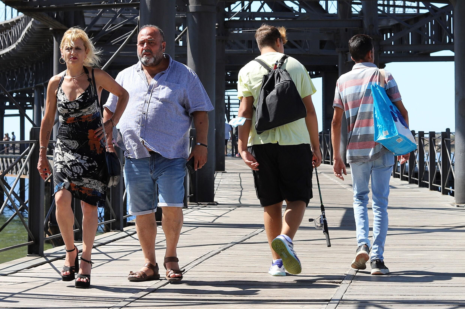 Ambiente en el Muelle de la Compañía Río Tinto.