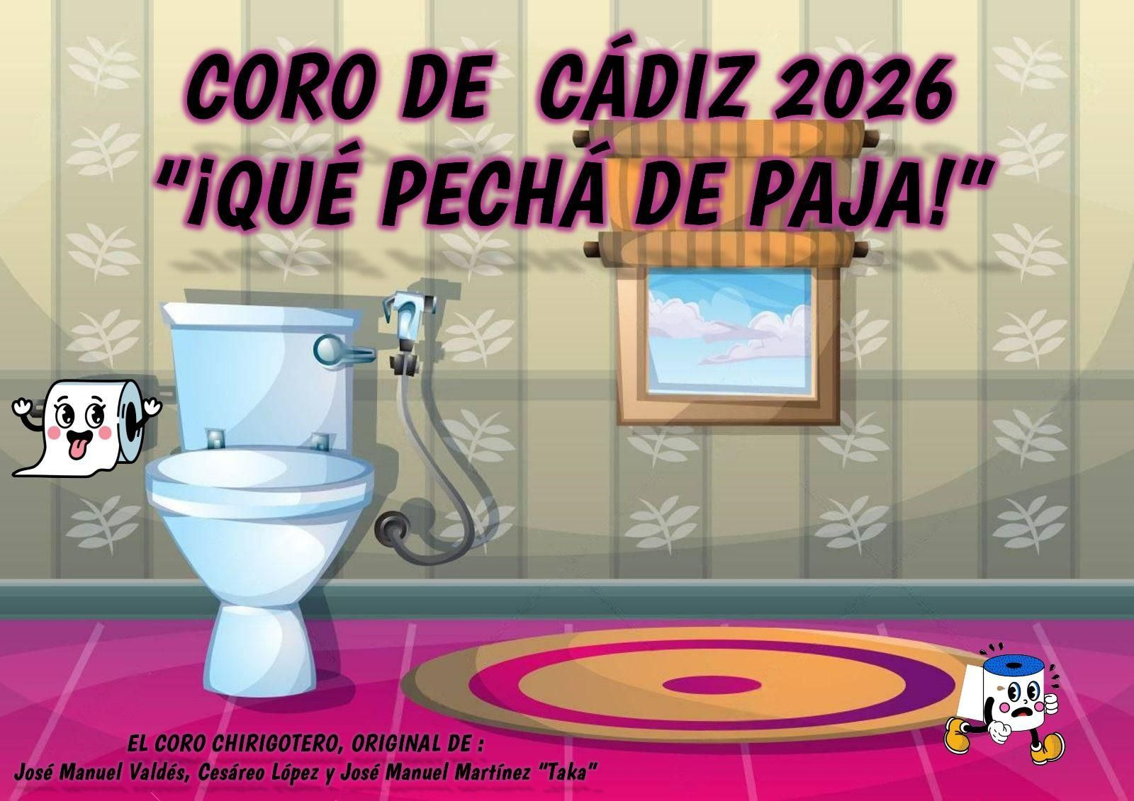 El cartel del coro '¡Qué pechá de paja!'.