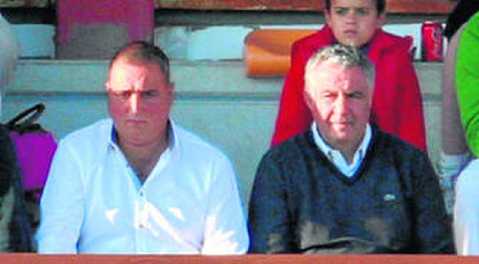 Barberán (izquierda), junto a Alfredo Gallardo en el Manolo Mesa.