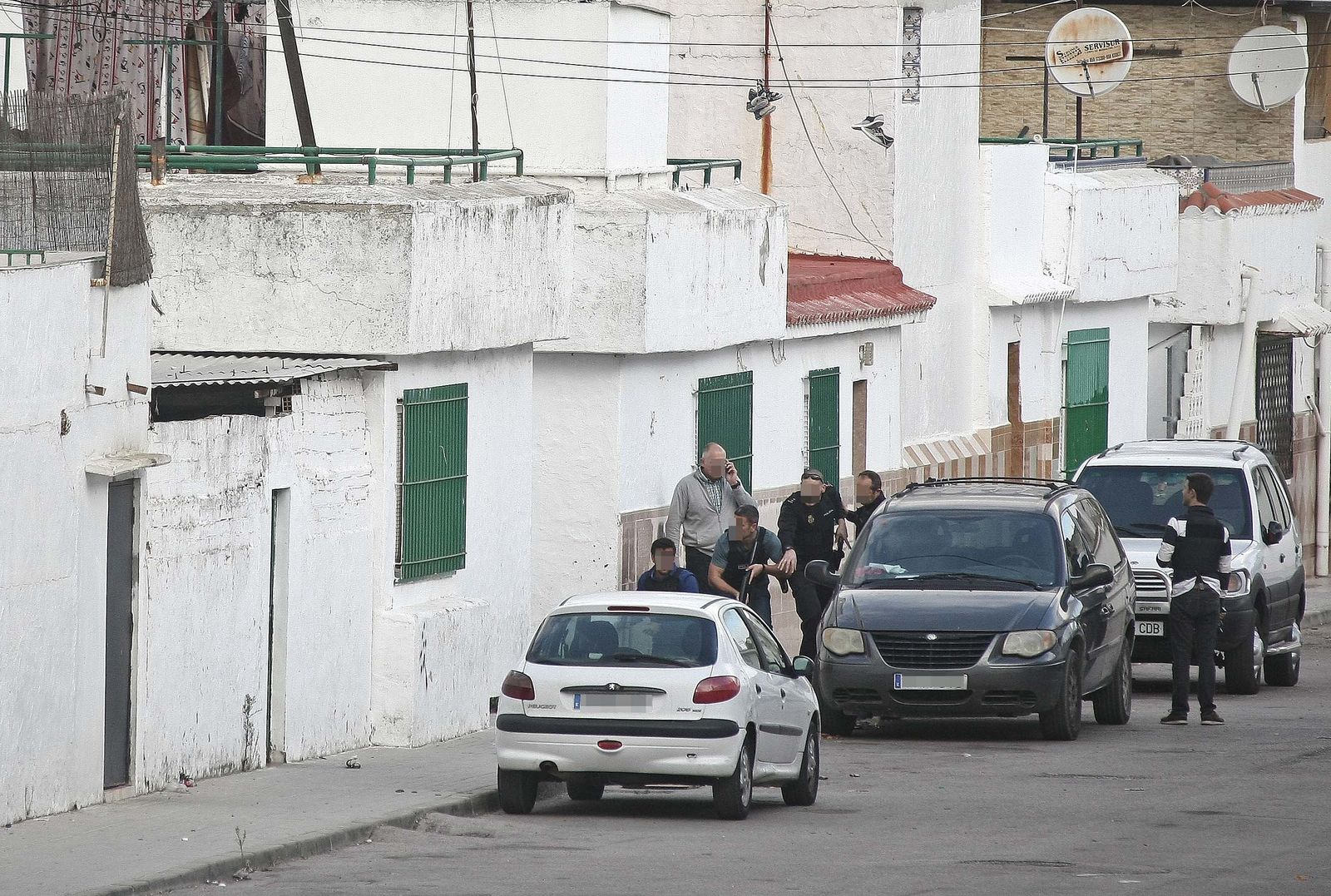 Operación antidroga en la barriada de El Saladillo de Algeciras