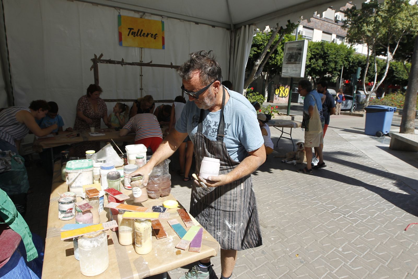 Taller cuerda-seca alfarería. Feria de Almería 2019