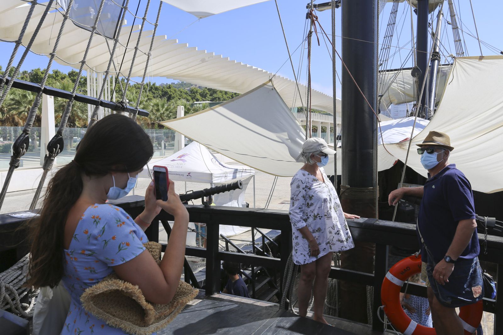 Las fotos de la nao 'Victoria' en el puerto de Málaga