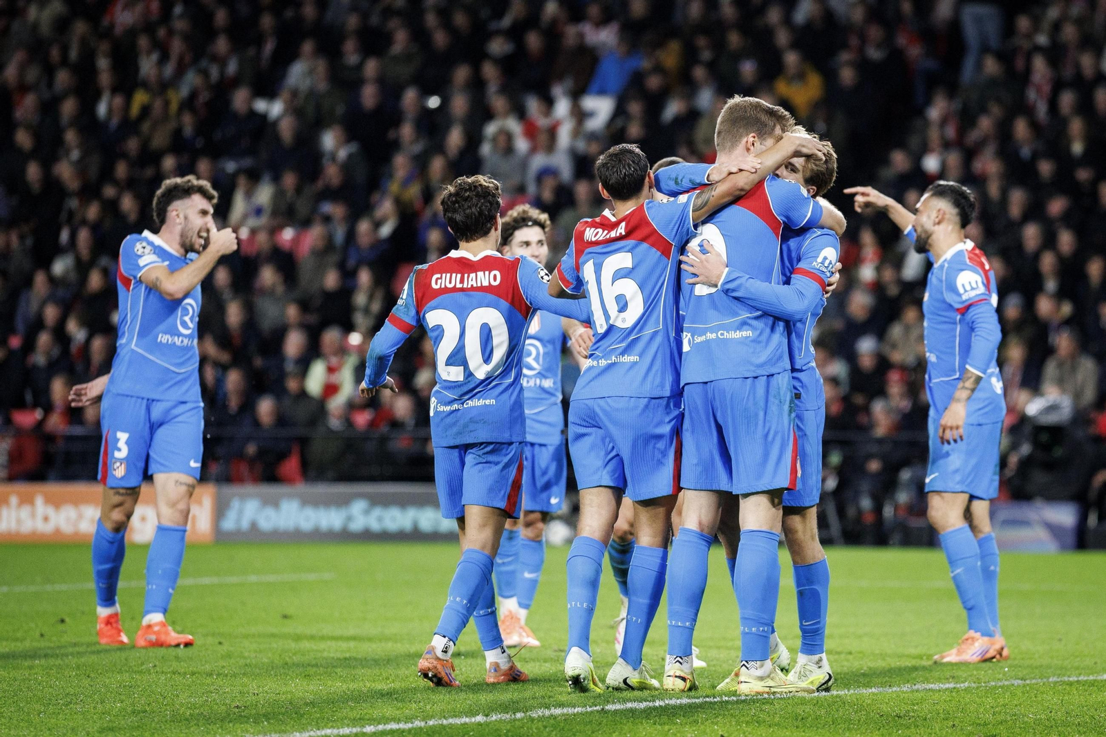 Las imágenes del PSV Eindhoven-Atlético de Madrid