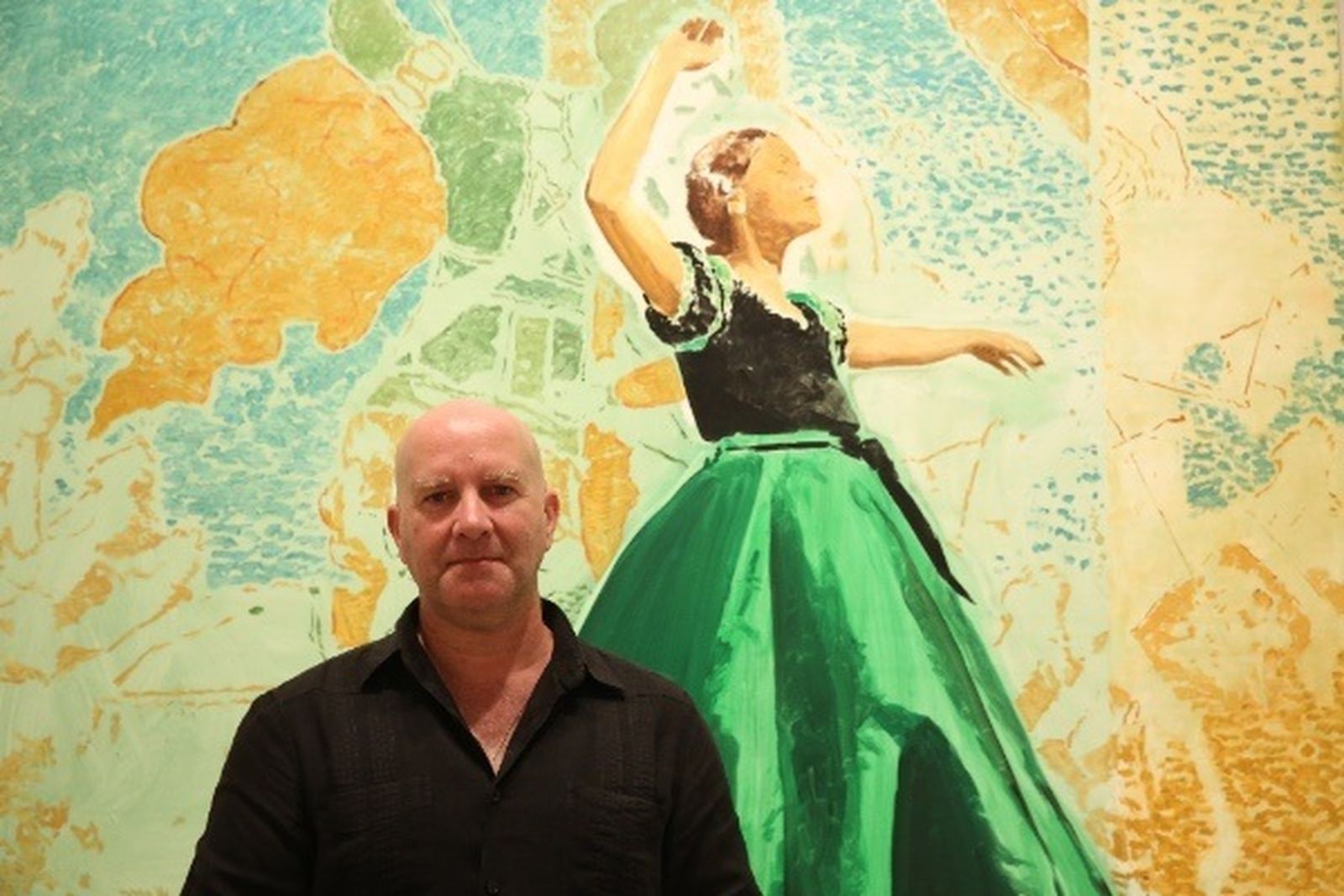 Miguel Gómez Losada, en el CAC, ante una de sus obras.