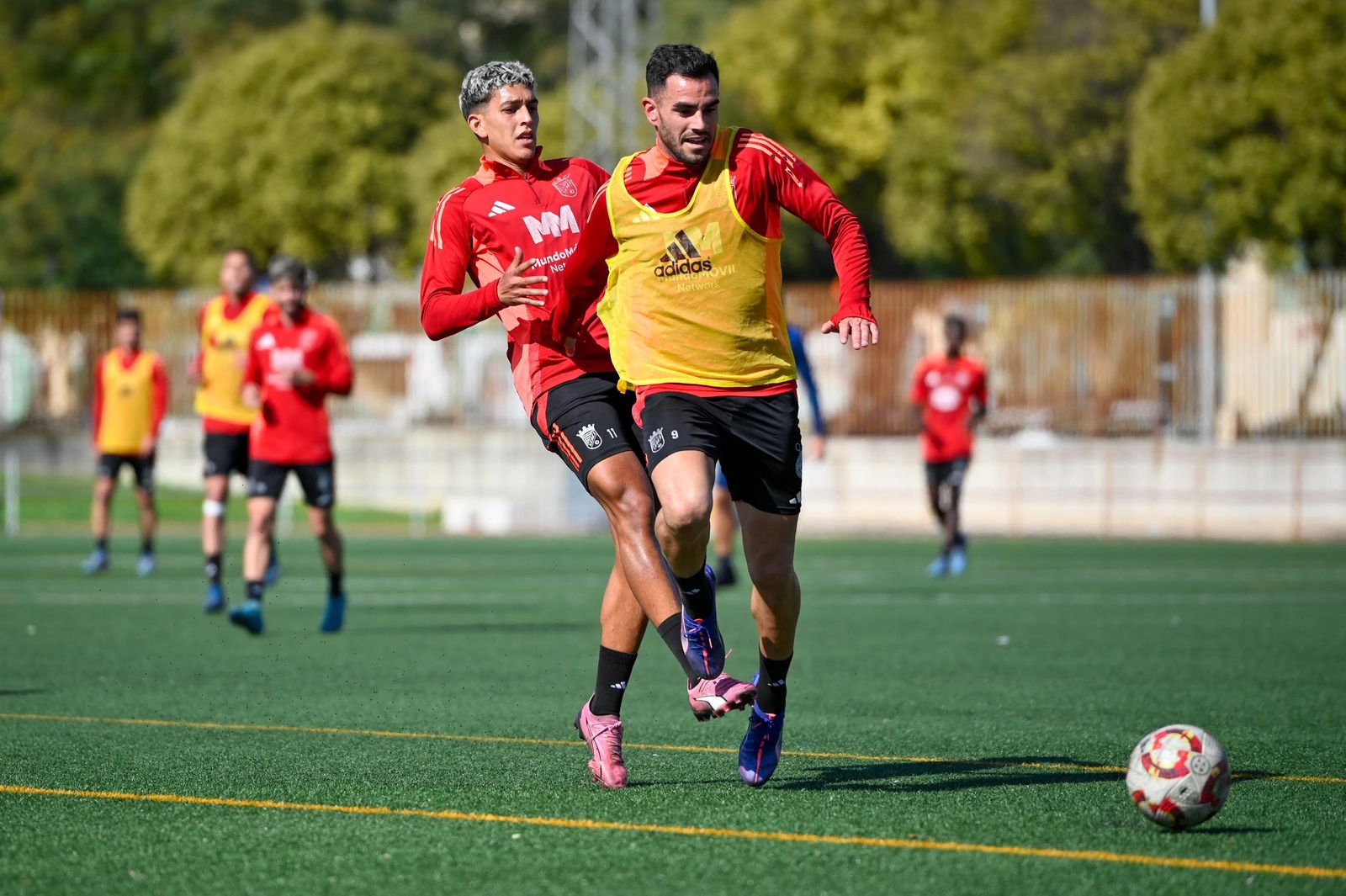 Imágenes del entrenamiento del Xerez CD en La Granja