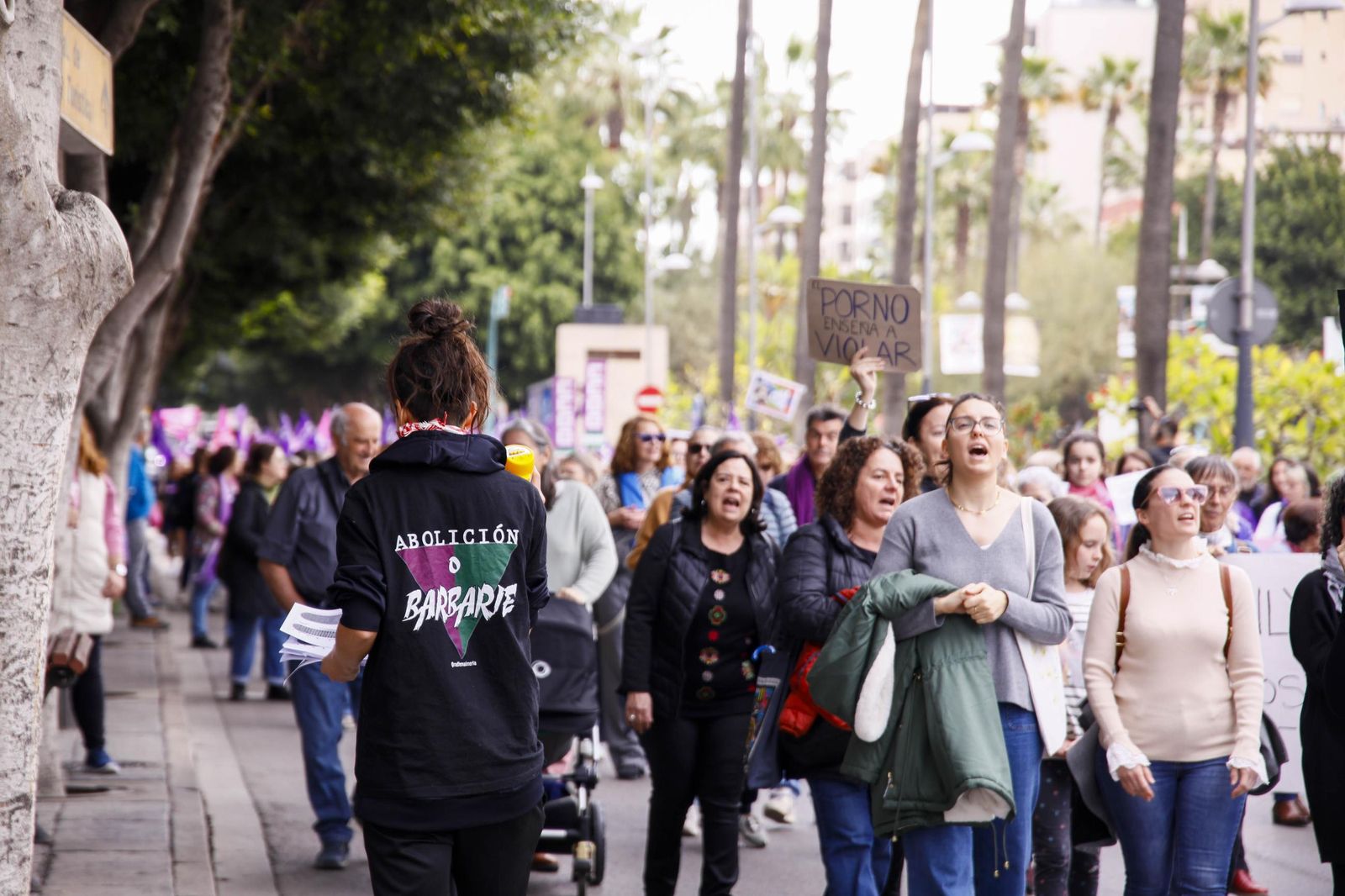 Las imágenes de la manifestación realizada por la Plataforma de Acción Feminista en Almería