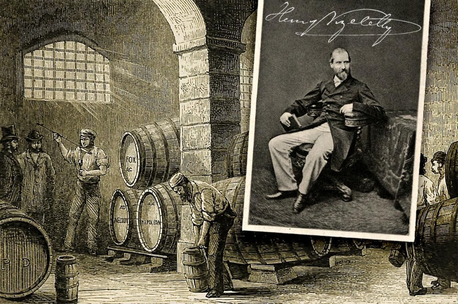 Grabado en el que se inspiró el diseñador para realizar la imagen corporativa de la bodega.