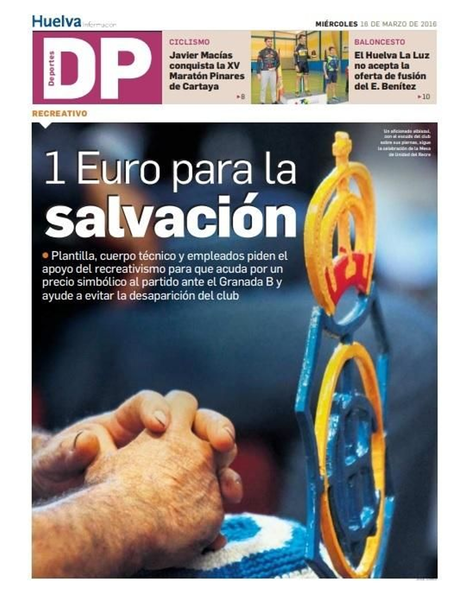 Portadilla del día que se lanzó la campaña.