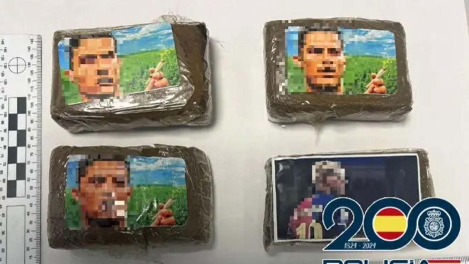 Tableta de hachis interceptadas por la Policía Nacional