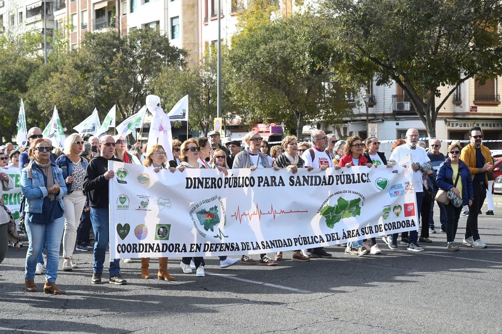 La manifestación en defensa de la sanidad pública en Córdoba