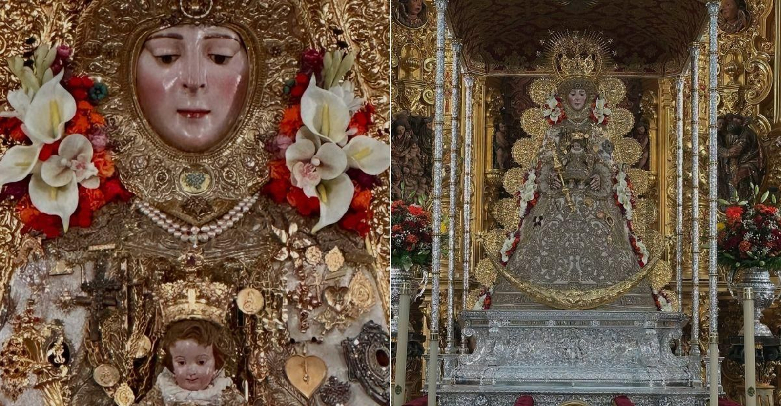 Así luce la Virgen del Rocío a dos semanas de Pentecostés.