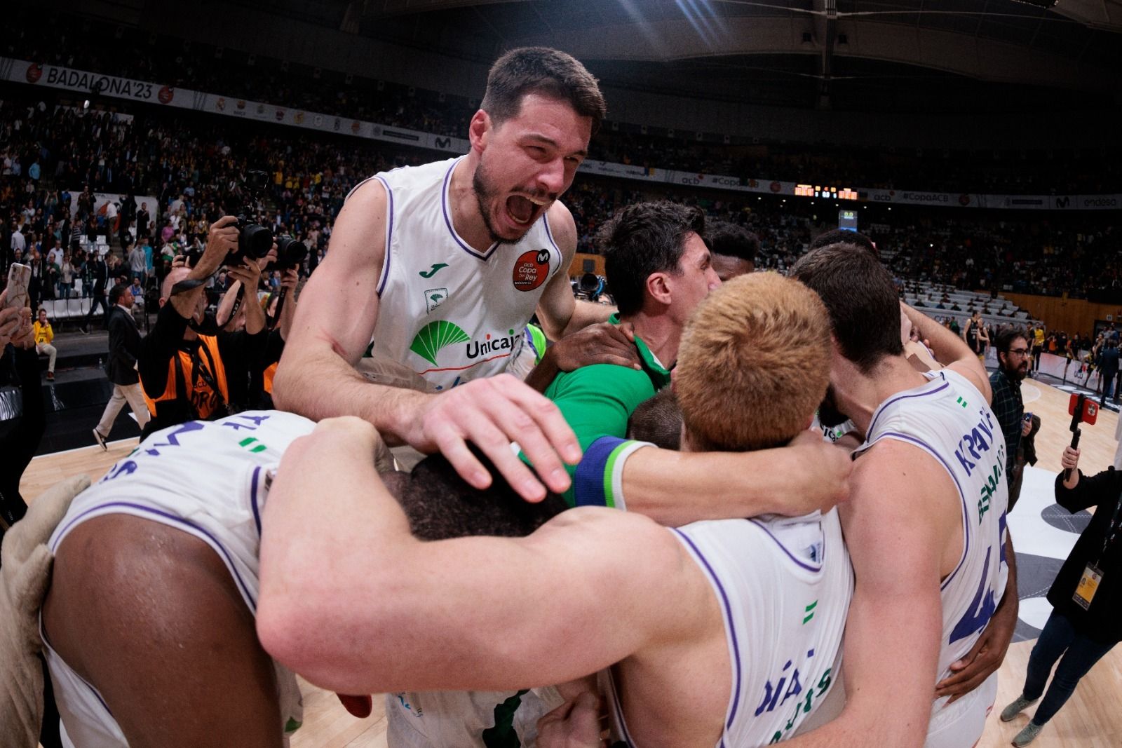 La celebración del Unicaja como campeón de la Copa del Rey, en imágenes