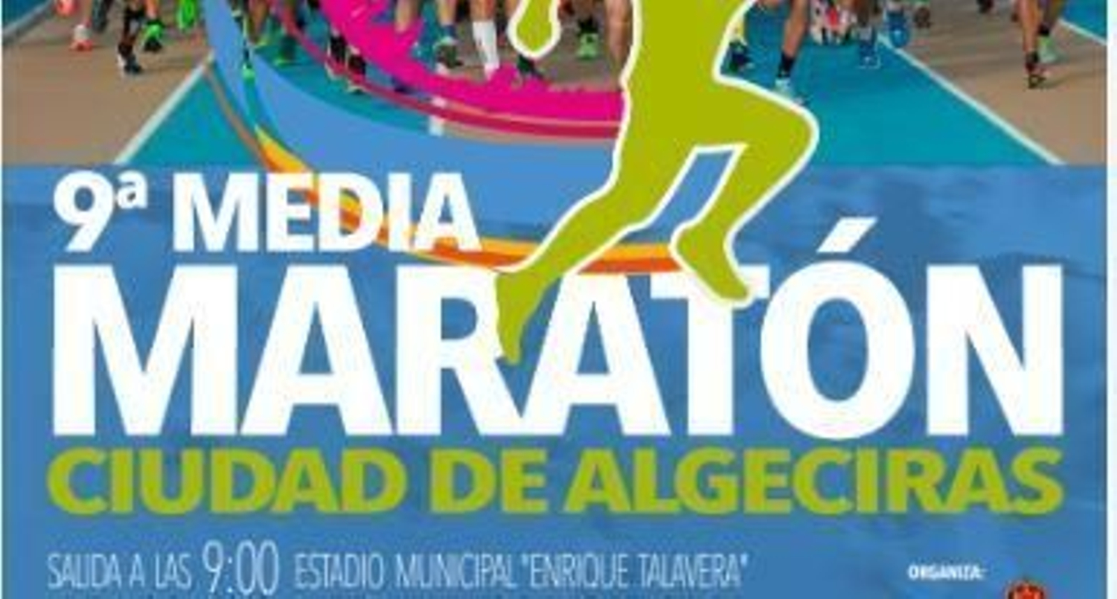 Detalle del cartel anunciador de la IX Media Maratón Ciudad de Algeciras