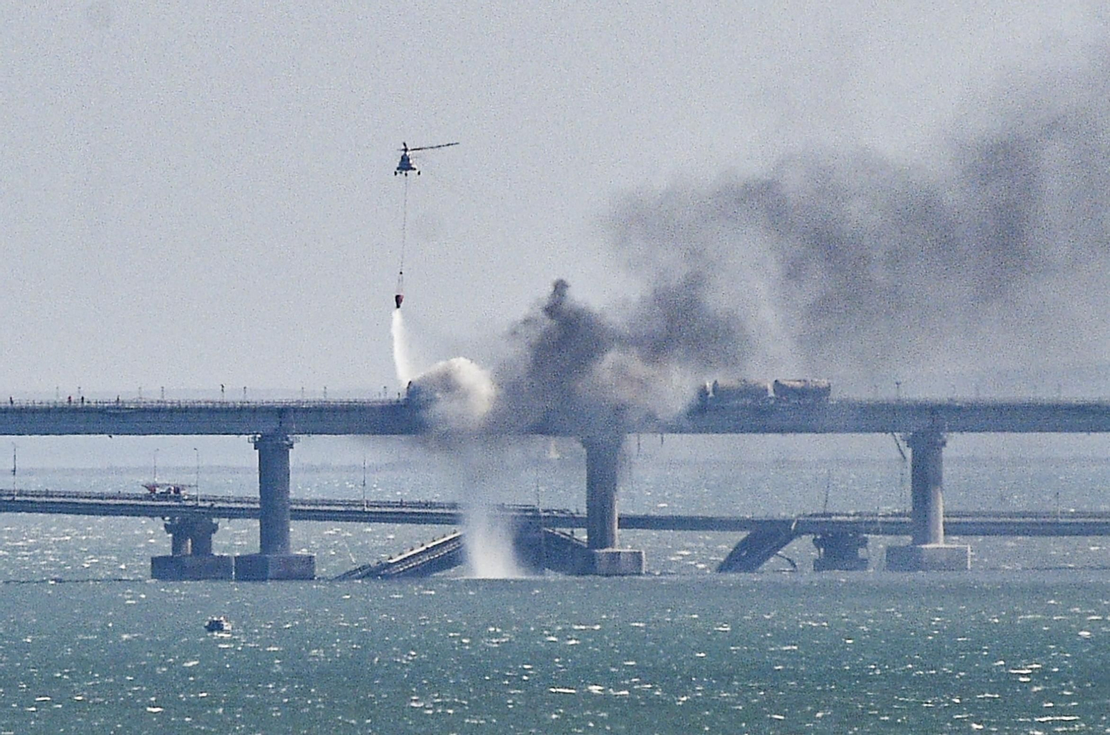 Explosión en el puente de Crimea.