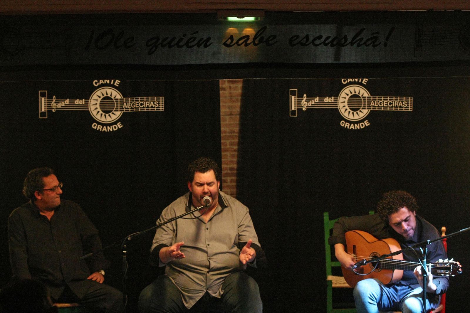 Juanillorro, durante su actuación en el Cante Grande.