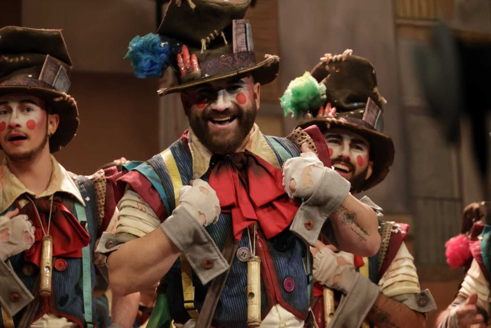 Nene Cheza en su comparsa 'Los colaores'.