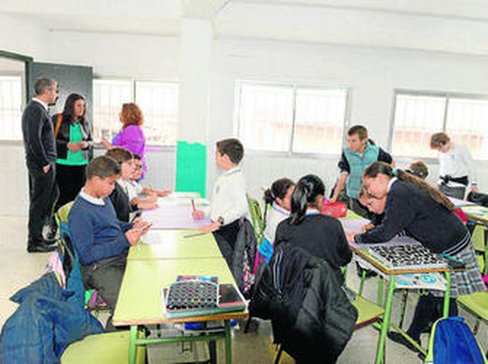 Un momento del taller en el colegio San Francisco.