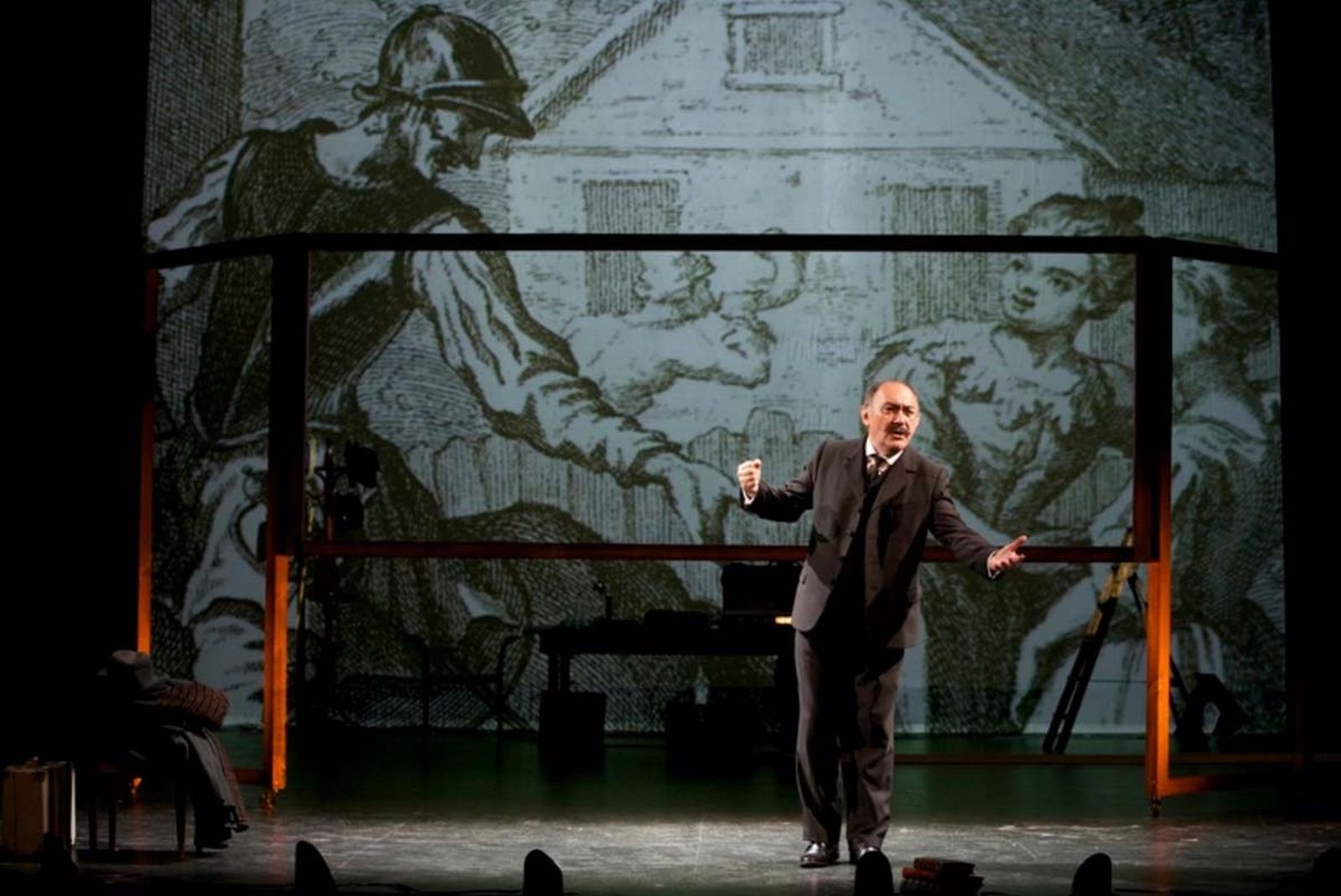 Arturo Querejeta, protagonista de la obra, durante una función.