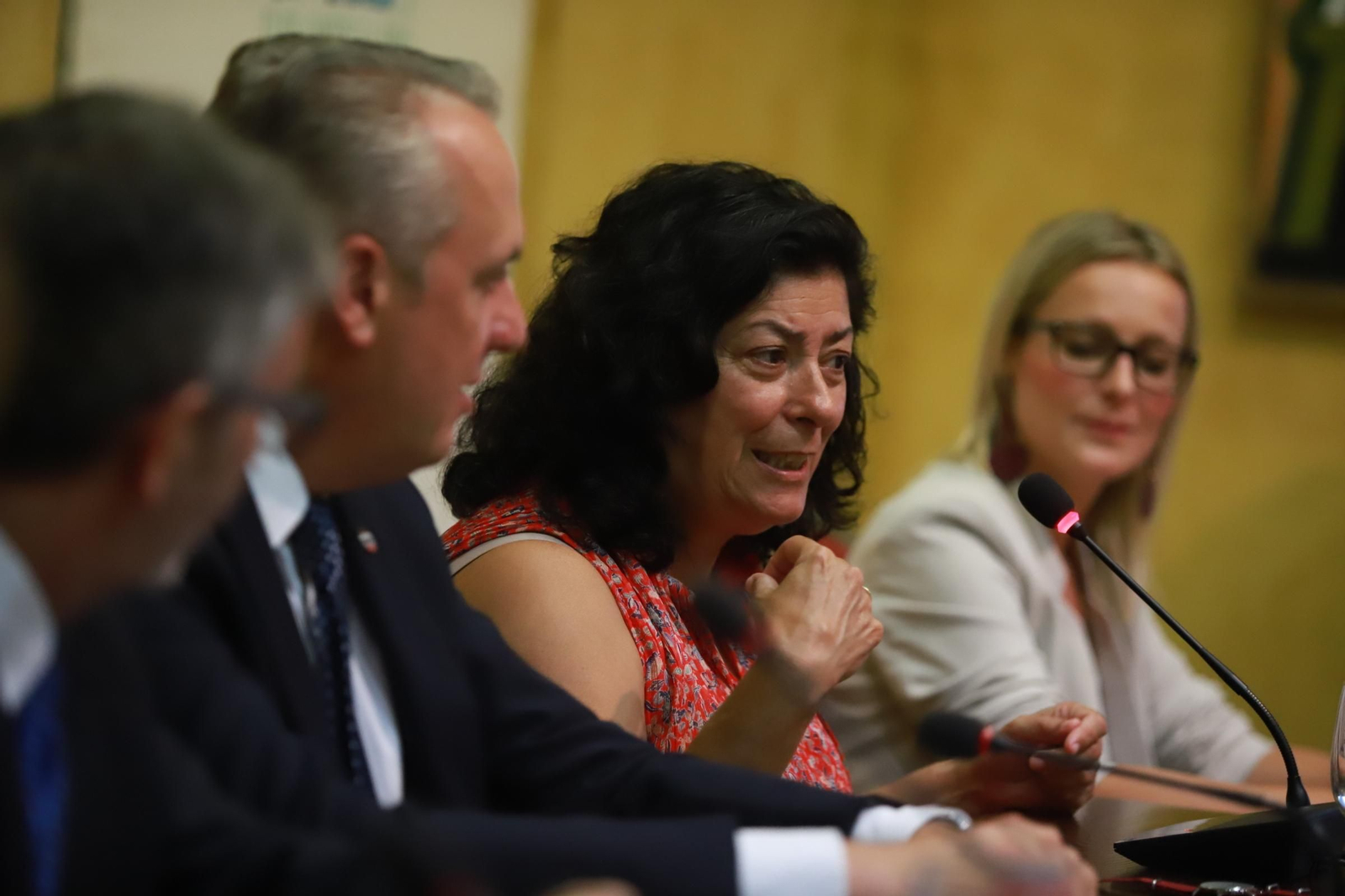 Almudena Grandes, durante su conferencia inaugural de los Cursos de Verano de San Roque.