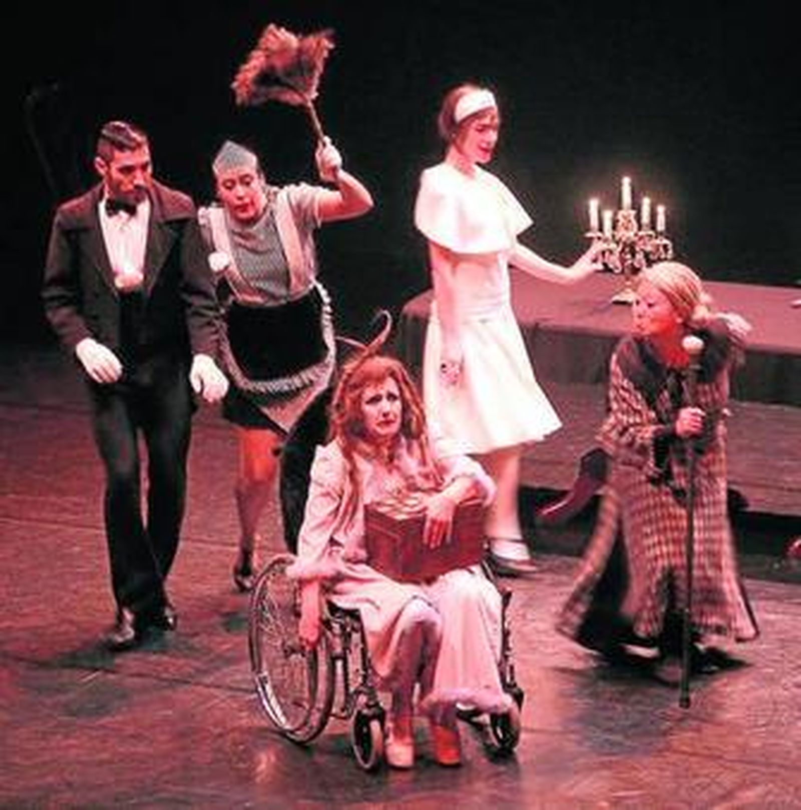 Un instante de la representación, ayer en el Teatro Central.