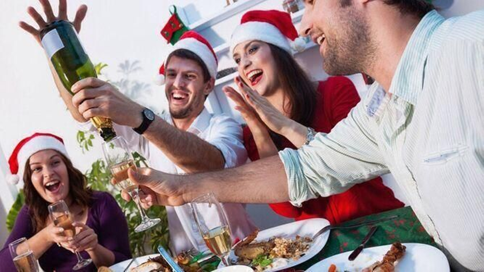 Comida navideña de empresa