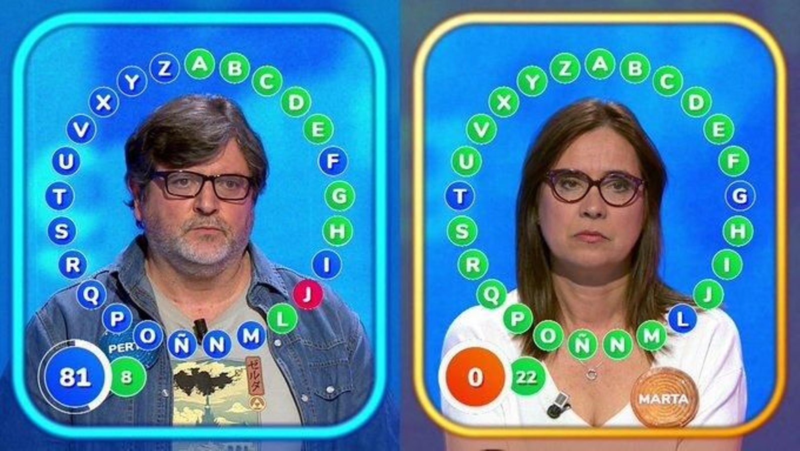 Perte y Marta, los actuales concursantes de 'Pasapalabra'