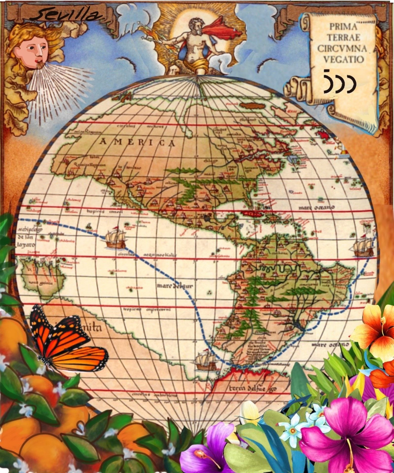 El boceto del segundo mural que la artista reproducirá en el bloque 15 de la calle Tarfia.