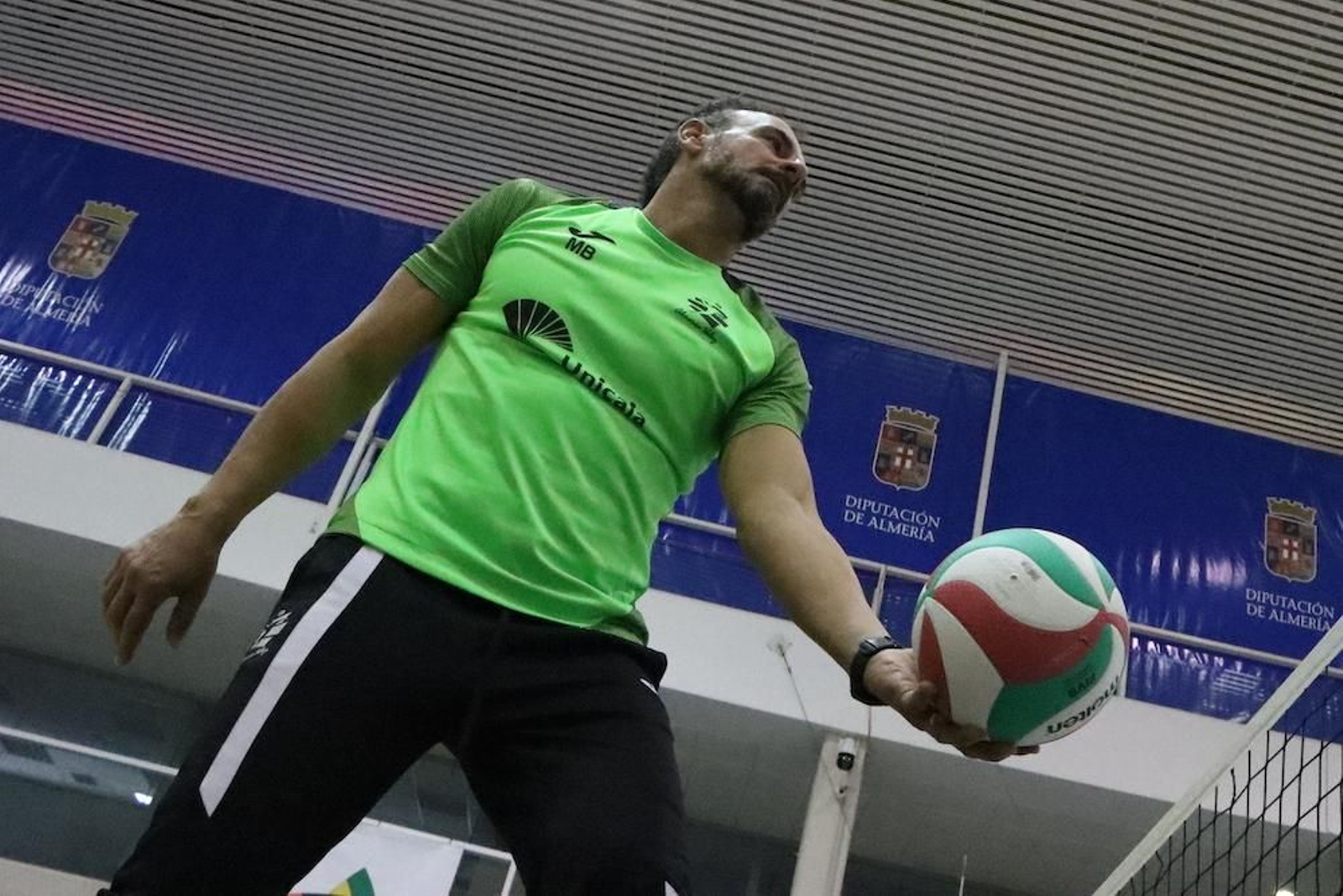 Manolo Berenguel, en el entrenamiento.