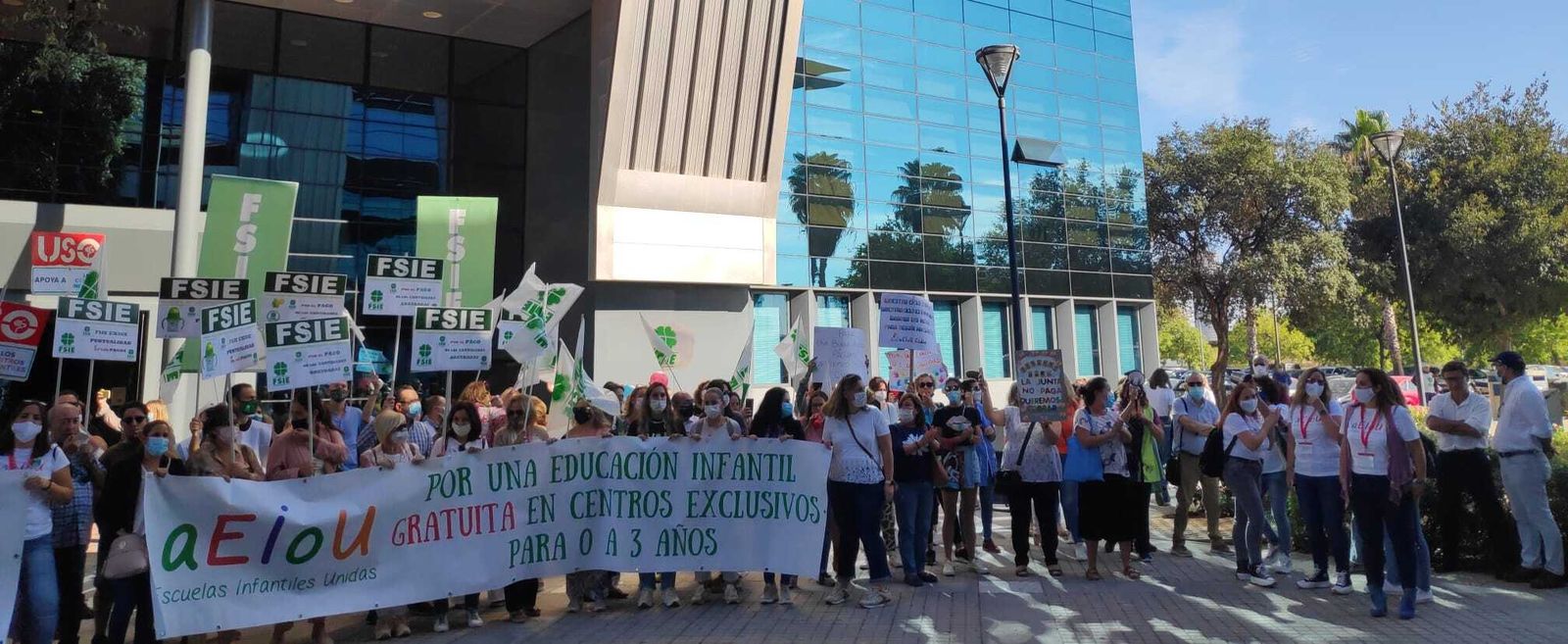 Imagen de archivo de una manifestación por una Educación Infantil gratuita