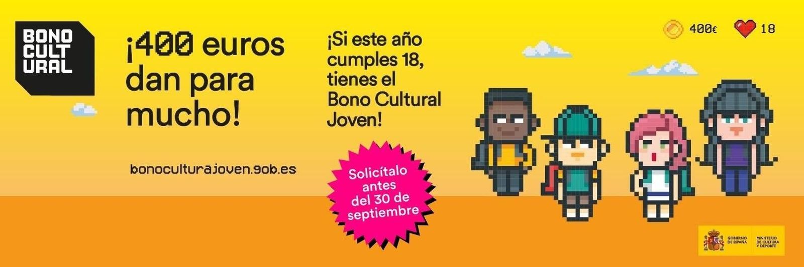 Cartel promocional bono cultural Joven.