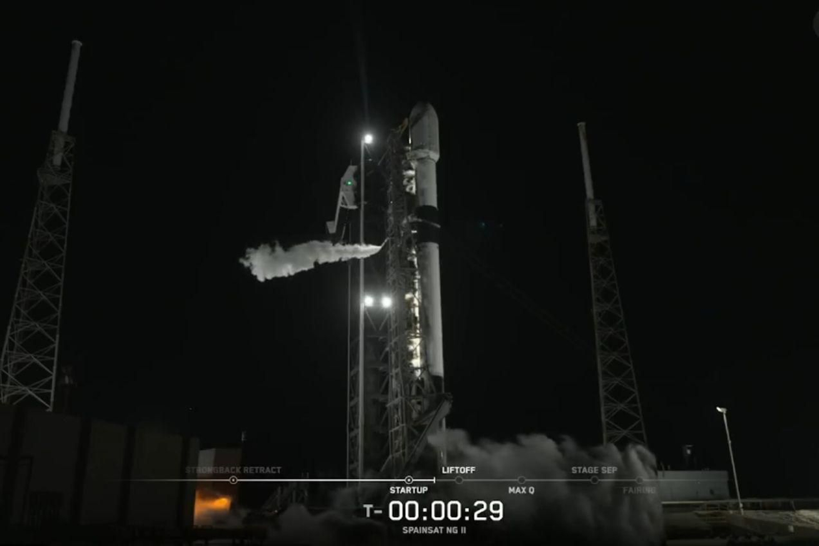 El satélite español 'SpainSat NG II', durante su lanzamiento en Cabo Cañaveral (Estados Unidos).