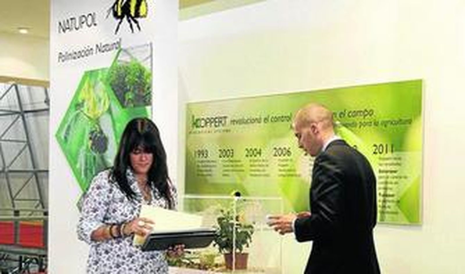 El expositor de Koppert en Expo Agro no paró de recibir visitas de agricultores interesados en sus soluciones biológicas para el campo.