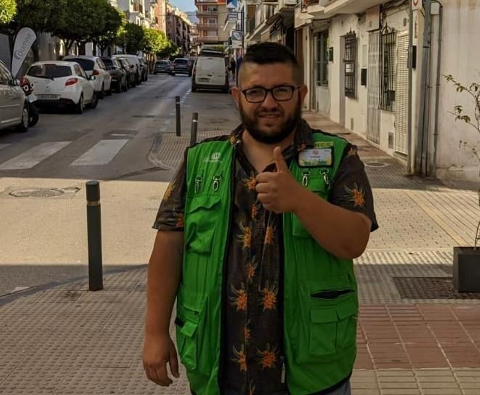 David Ramírez, el vendedor de la ONCE que ha repartido el premio. David Ramírez, el vendedor de la ONCE que ha repartido el premio.