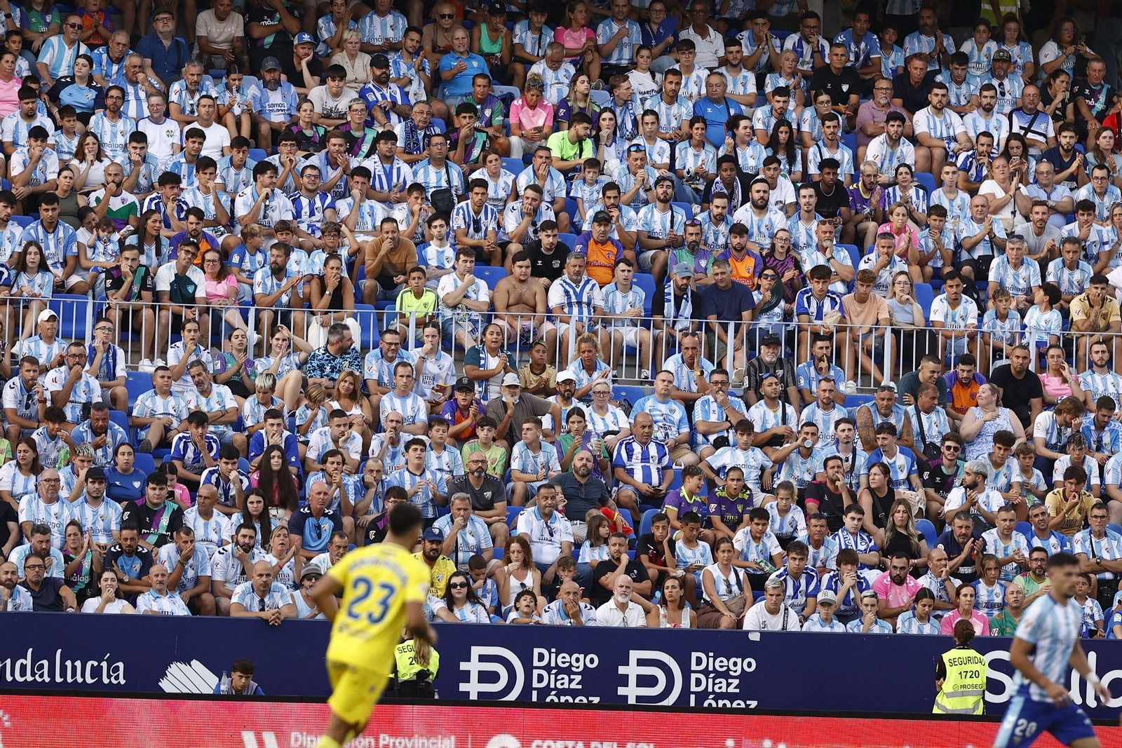 Búscate en las gradas de La Rosaleda durante el Málaga CF-Cádiz