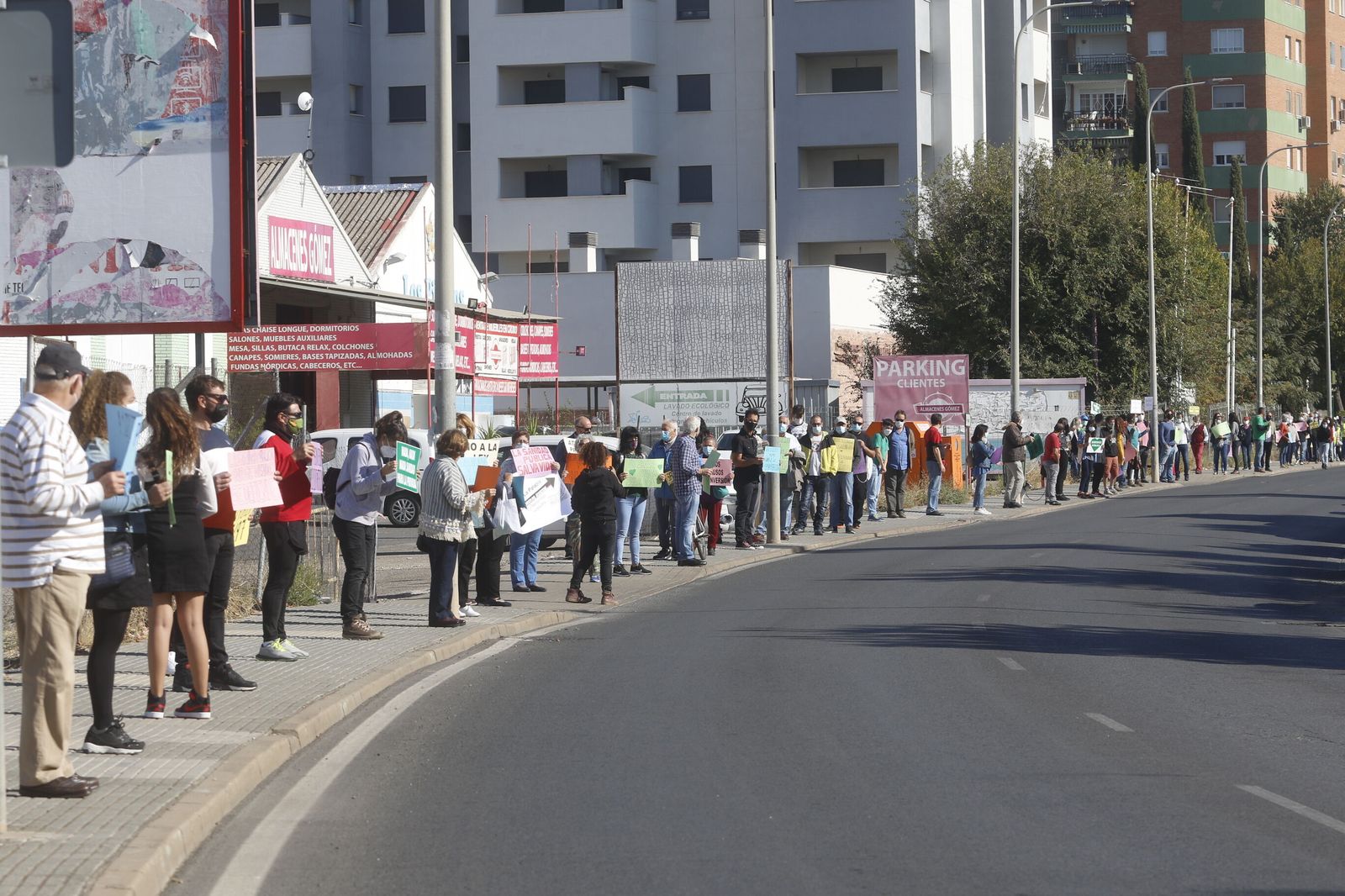Concentración en Córdoba, hace unos meses, de las Marchas de la Dignidad.