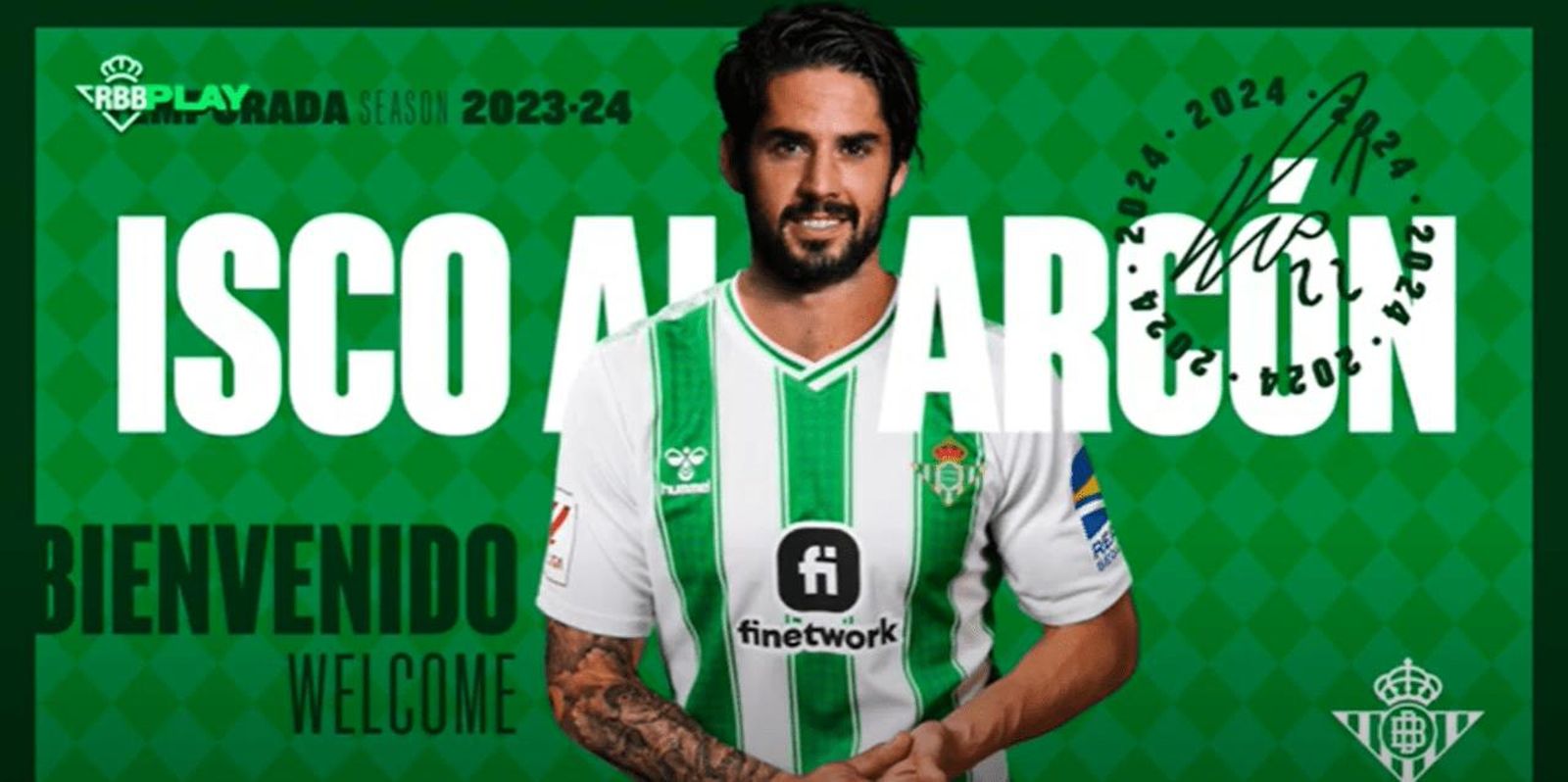 Isco es presentado con el Real Betis