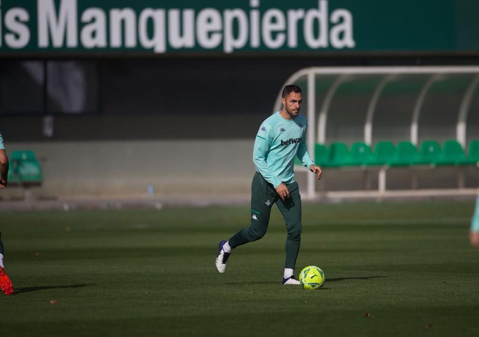 Víctor Ruiz, en el entrenamiento de este miércoles.