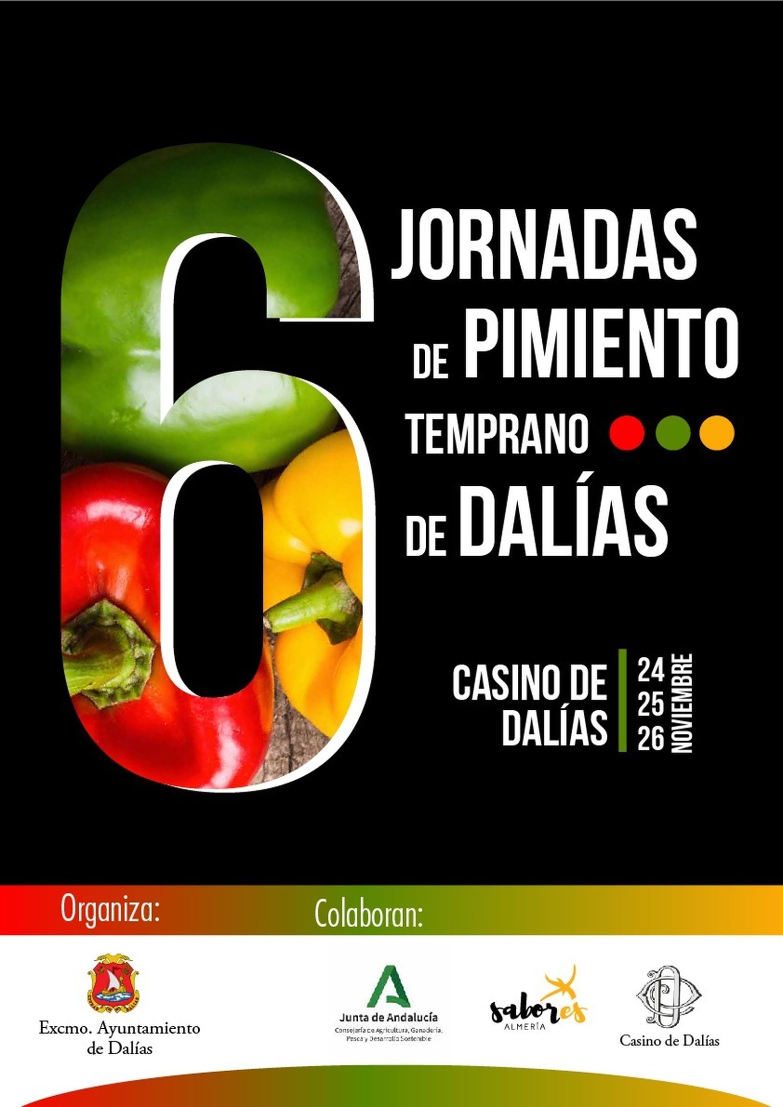Cartel de las sextas Jornadas de Pimiento Temprano de Dalías