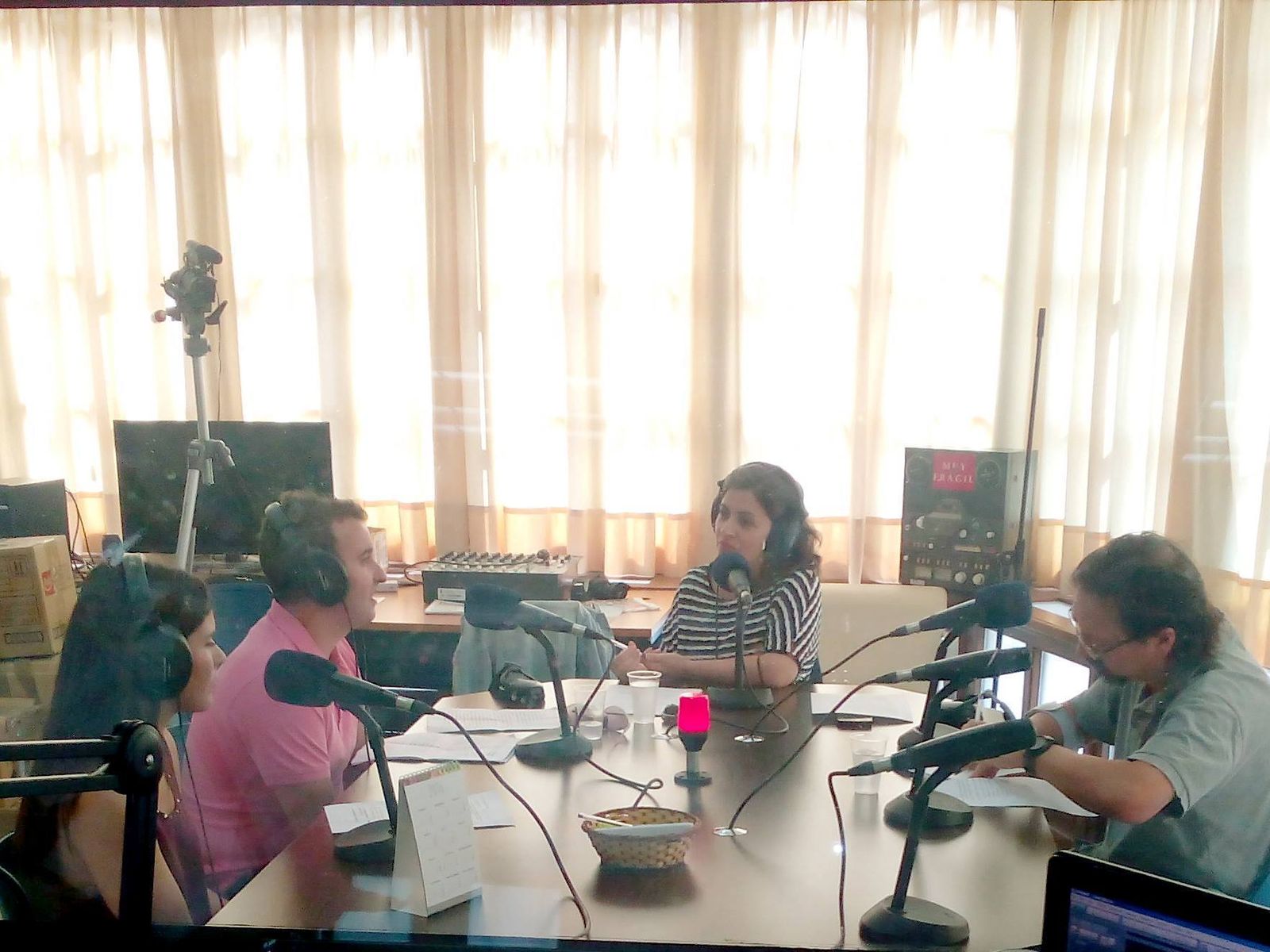 Uno de los momentos del programa de radio.