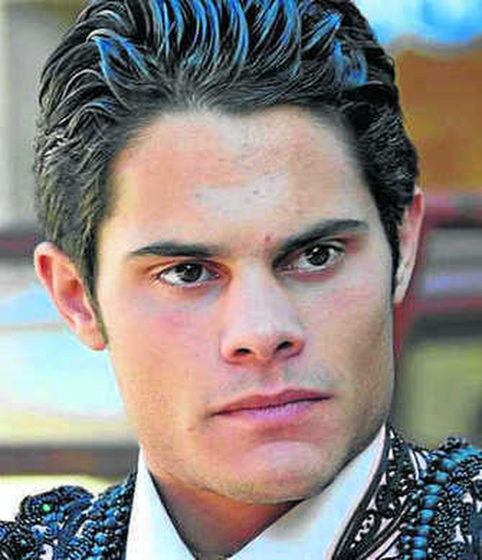 Juan Bellido 'Chocolate', en un natural en su preparación a puerta cerrada.