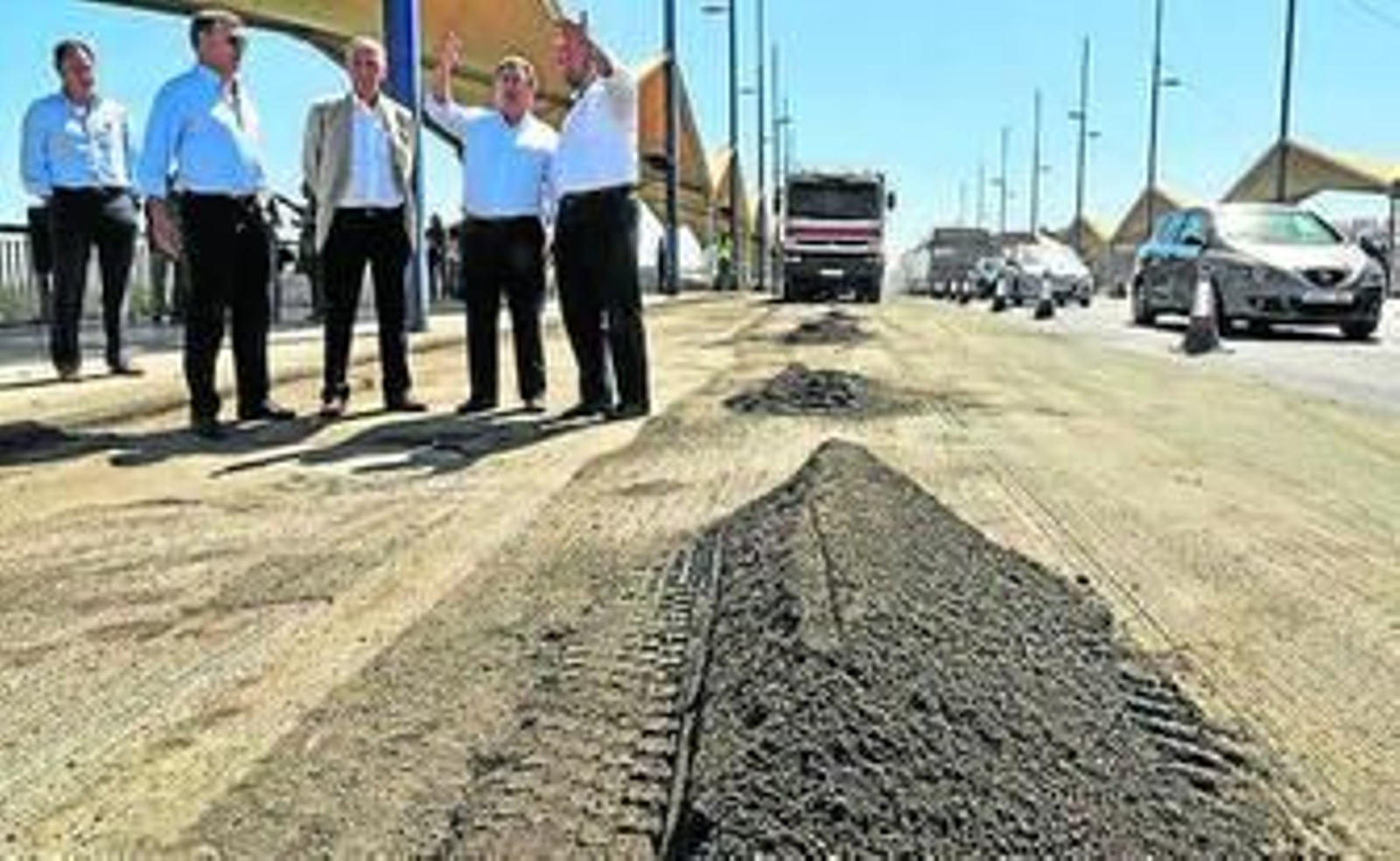 Zoido, durante las obras de urgencia del pasado verano.