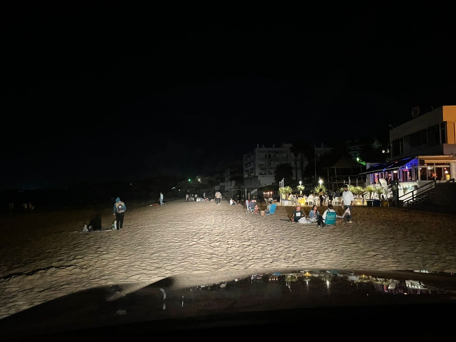 Una de las playas portuenses durante la Noche de San Juan.