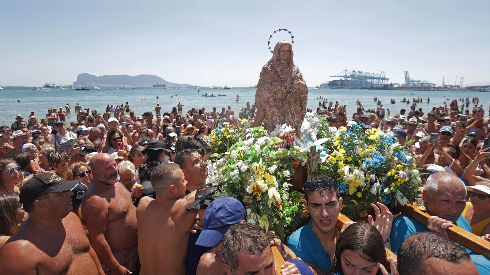 La llegada de la Virgen de la Palma a El Rinconicillo, en 2022. La llegada de la Virgen de la Palma a El Rinconicillo, en 2022.