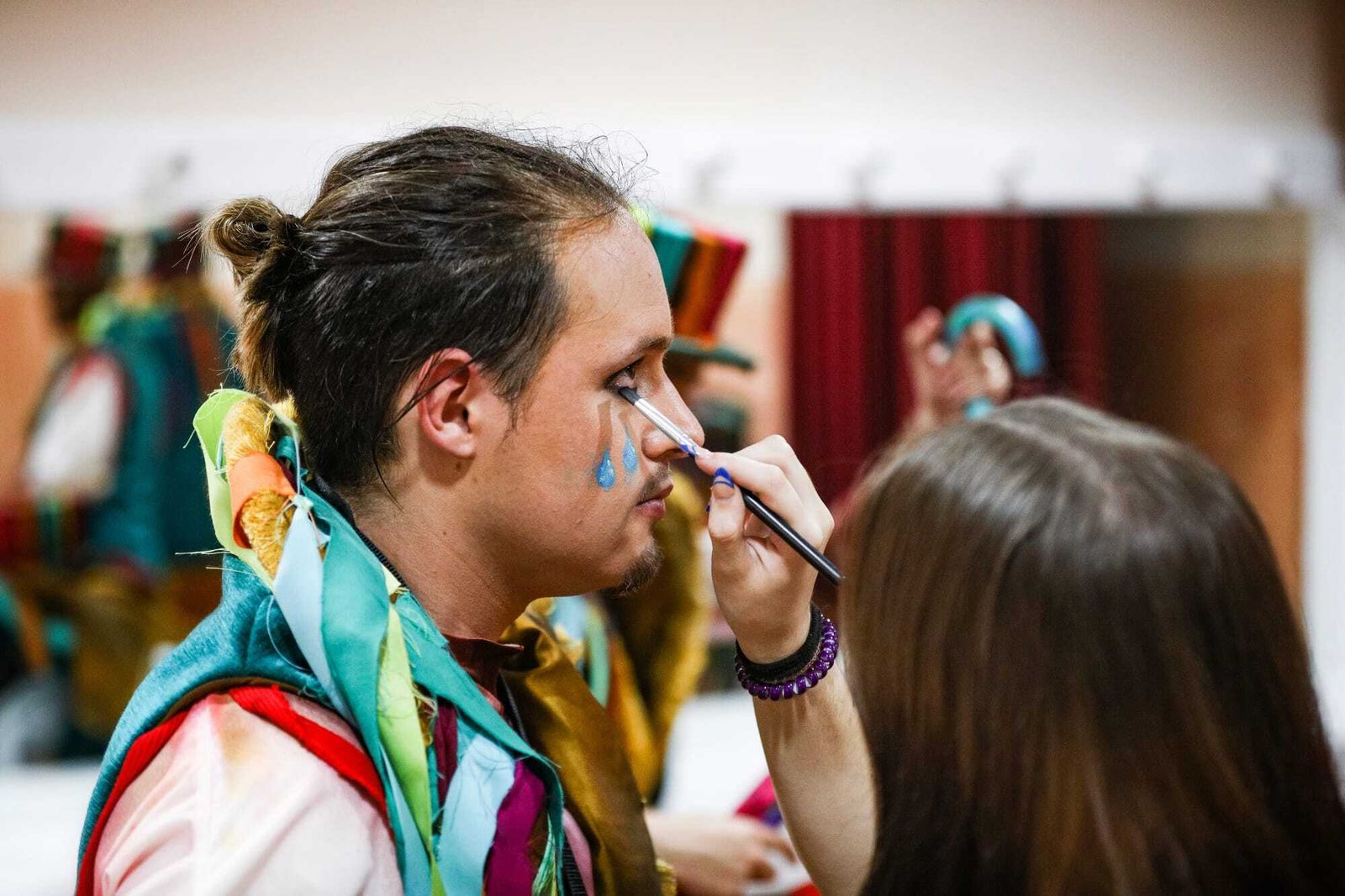 el ambiente en los camerinos del Falla