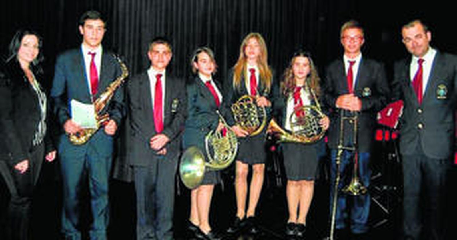 Las seis nuevas incorporaciones a la Banda Municipal.