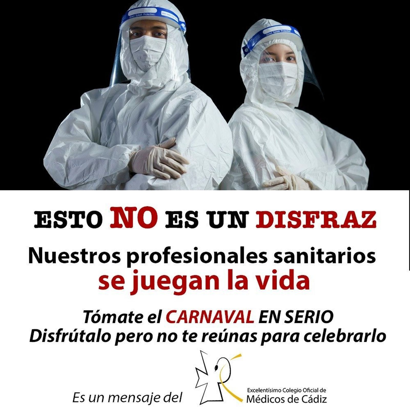 Imagen de la campaña del Colegio de Médicos de Cádiz.
